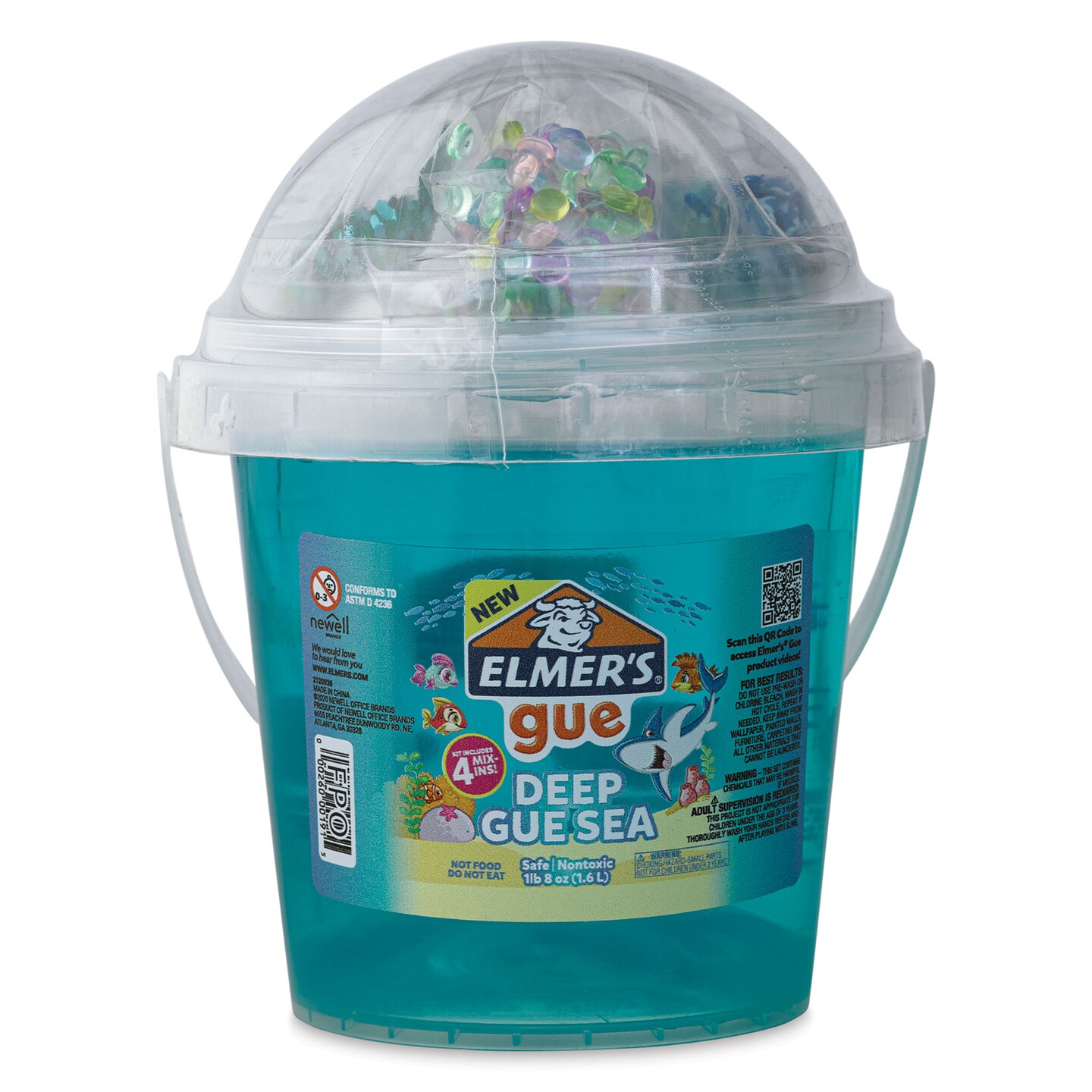 Elmer&#x2019;s Gue Premade Slime - Deep Gue Sea Bucket with Mix-Ins, 1-1/2 lb