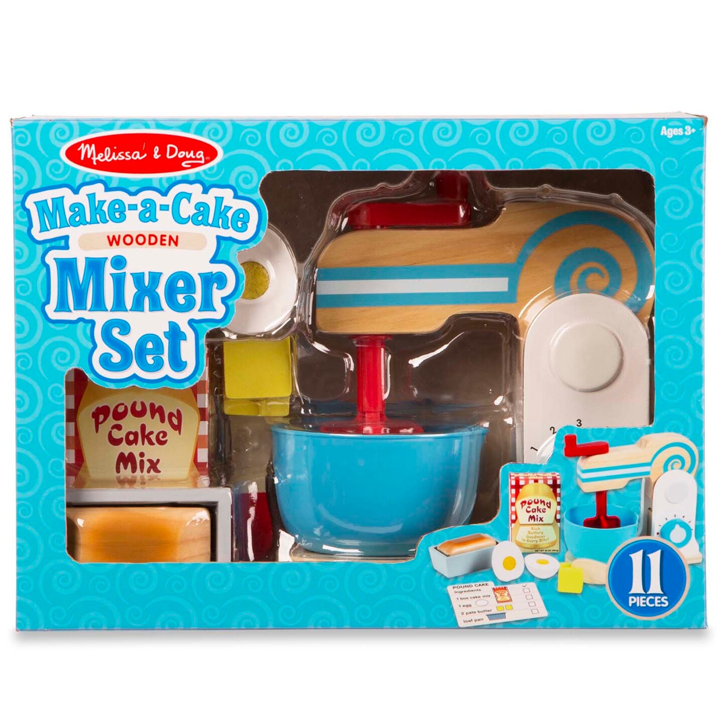 Wooden Make-a-Cake Mixer Set