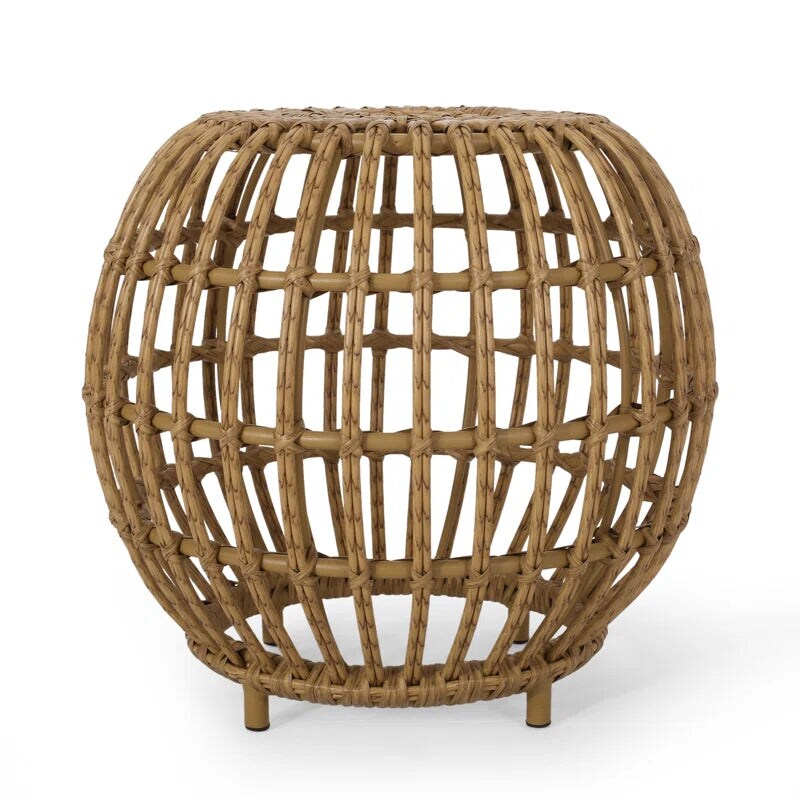 Mcchristian Outdoor Rattan Side Table