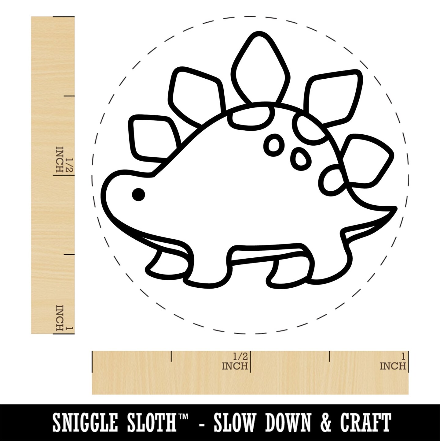 Baby Nursery Stegosaurus Dinosaur Self-Inking Rubber Stamp Ink Stamper for Stamping Crafting Planners