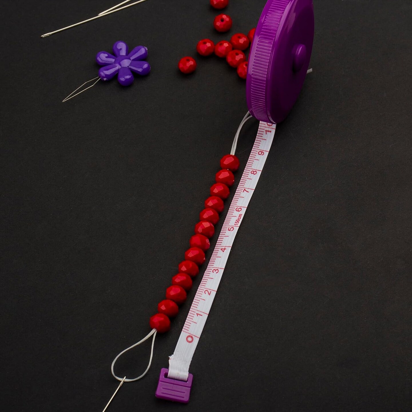 58Pcs Beading Needles for Jewelry Making, Seed Beads Tools, Include 40 Long Straight and 8 Big Eye Beading Needles,Needle Bottle, Thimble, Needle Threaders,Securing Clip and Tape Measure