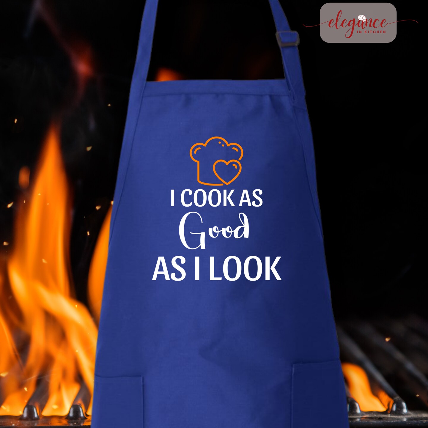 I Cook As Good As I Look Funny Dad Apron, First Time Dad Fathers Day Gift, Grilling Apron with Pockets, Gift For Grandpa product 3