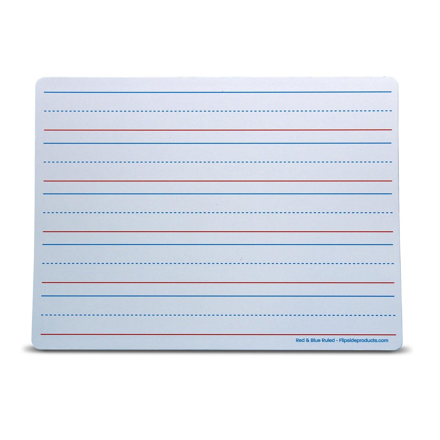 Dry Erase Learning Mat, Two-Sided Red &#x26; Blue Ruled/Plain, 9&#x22; x 12&#x22;, Pack of 12