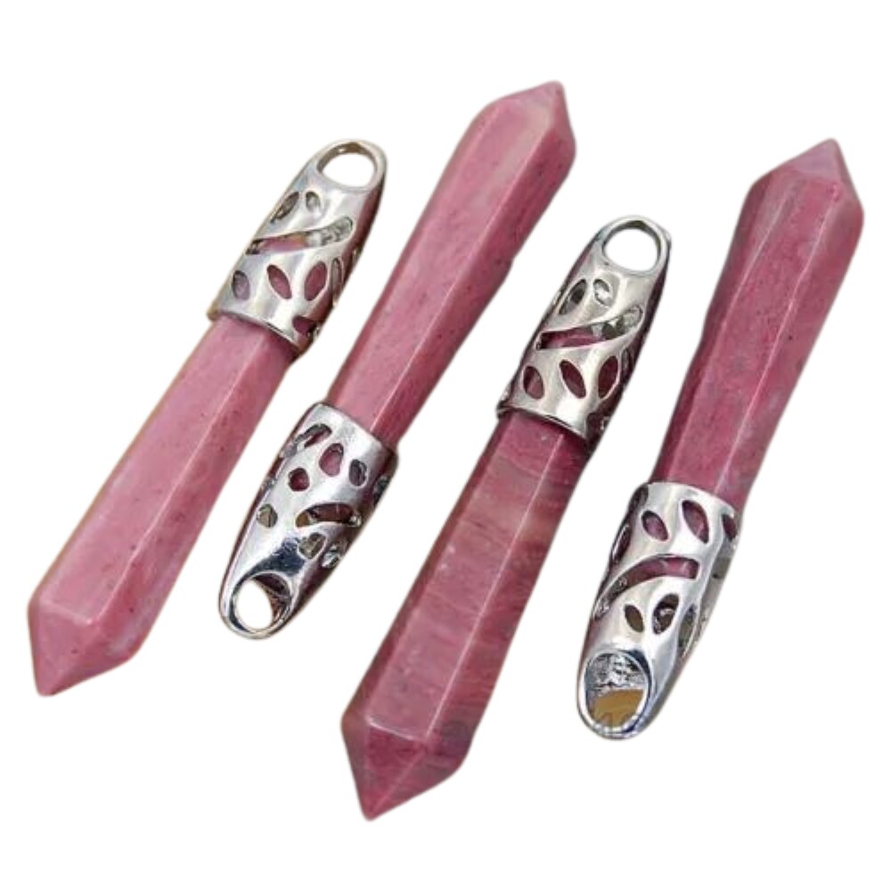 20pcs Mixed Natural Stone Heart Pendant Beads – Reiki Chakra Healing, Agate, Amethyst, Quartz – Multicolor, Copper