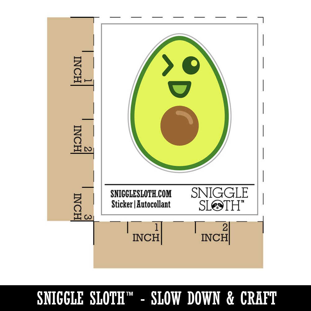 Yummy Avocado Kawaii Waterproof Vinyl Phone Tablet Laptop Water Bottle Sticker Set - 5 Pack
