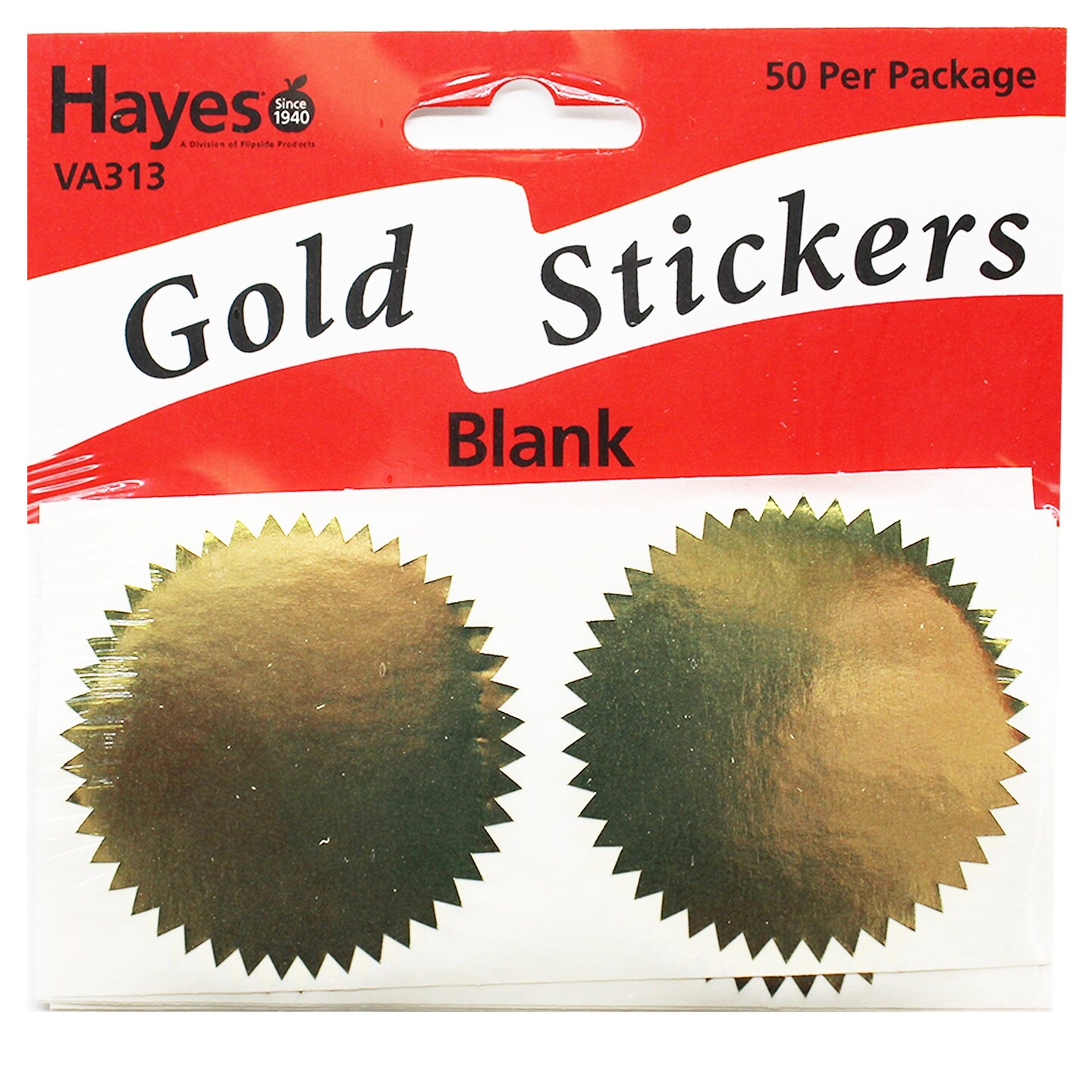 Blank 2&#x22; Gold Certificate Seals, 50 Per Pack, 6 Packs