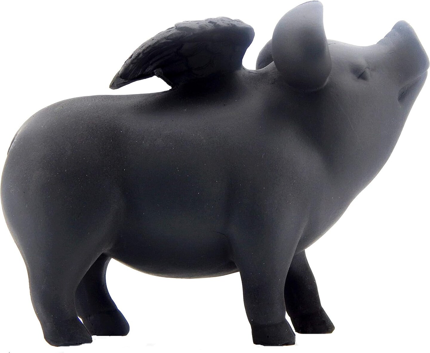 26096 Whimsical Flying Pig Statue Angel Hog Heaven Farmhouse Animal Cottage Country Lodge Home Decor Vintage Rustic Collectible 5 Inch Tall