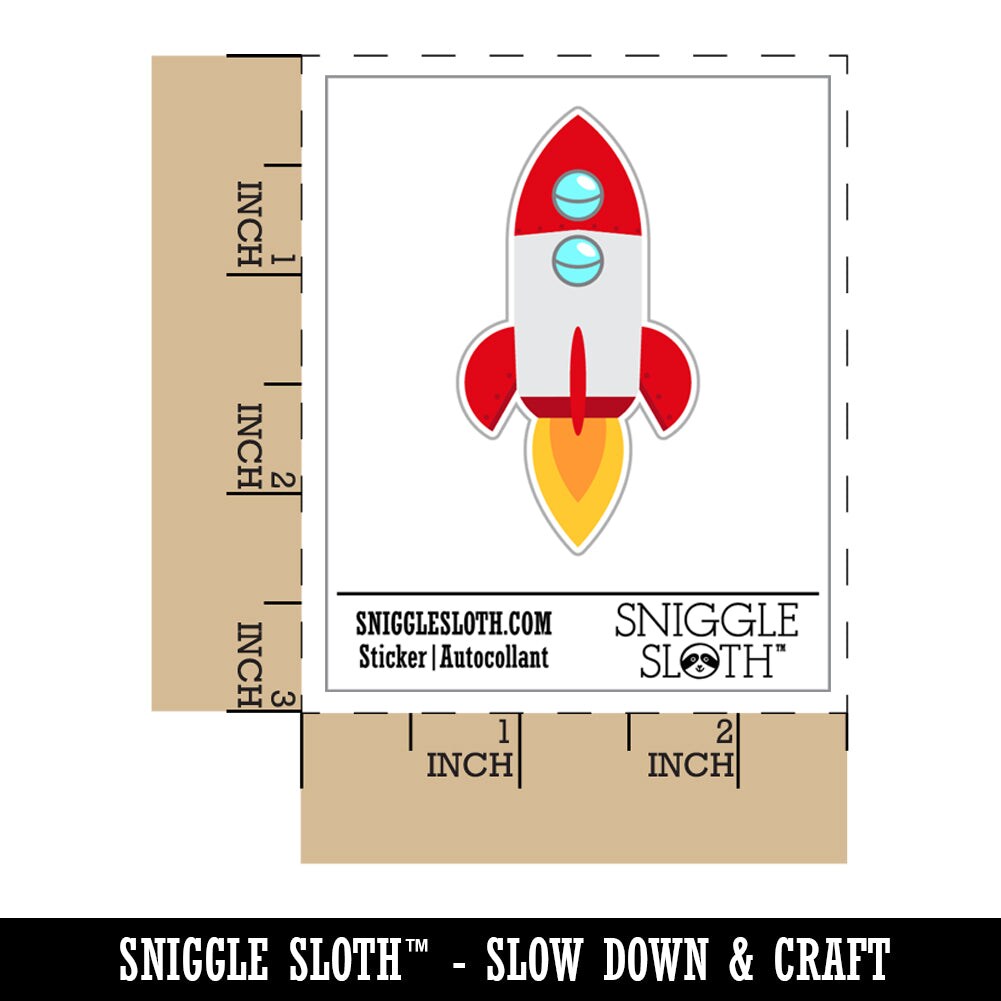Rocket Ship Doodle Waterproof Vinyl Phone Tablet Laptop Water Bottle ...