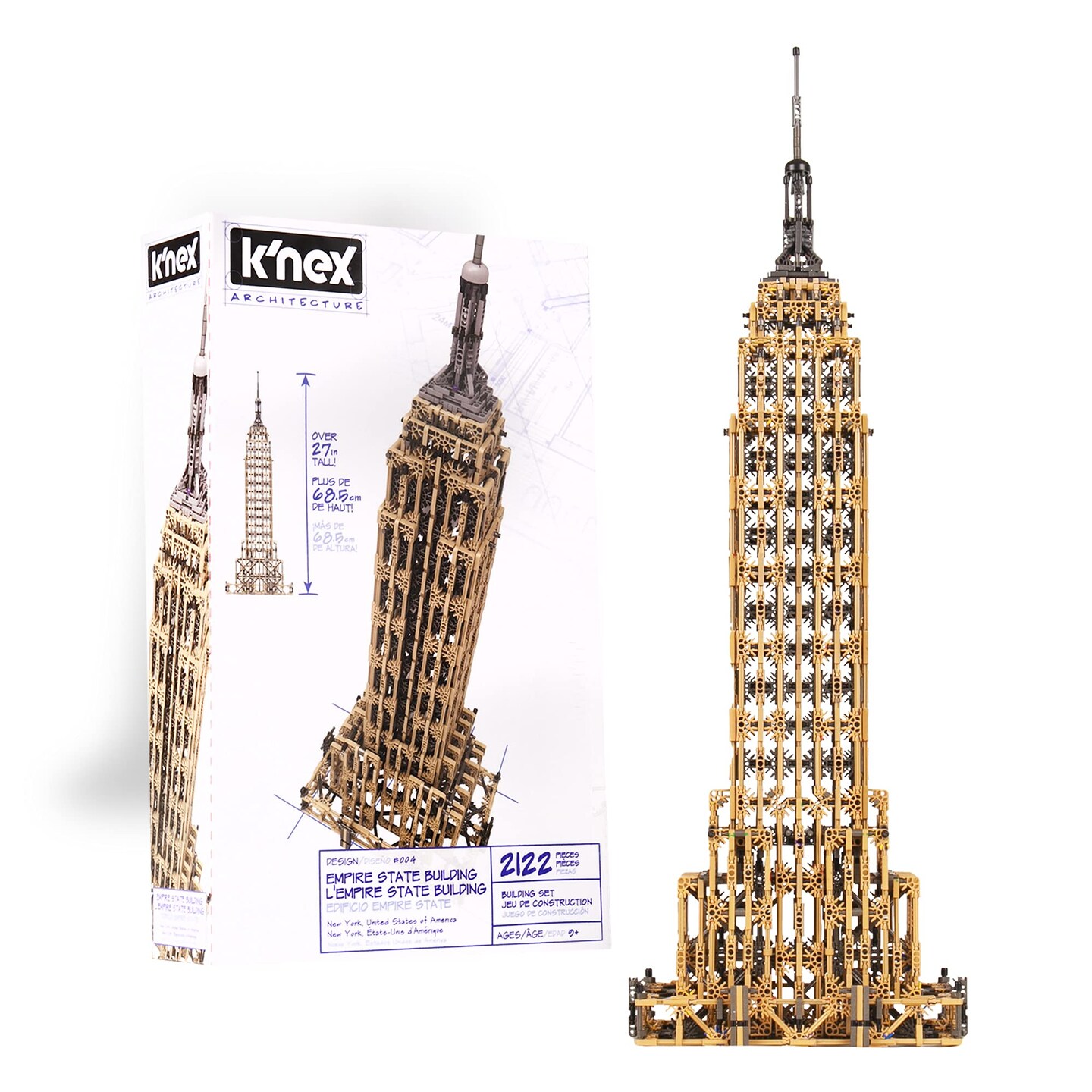 K'NEX K’NEX Architecture - Empire State Building - New Building Set for Adults & Kids 9+ -