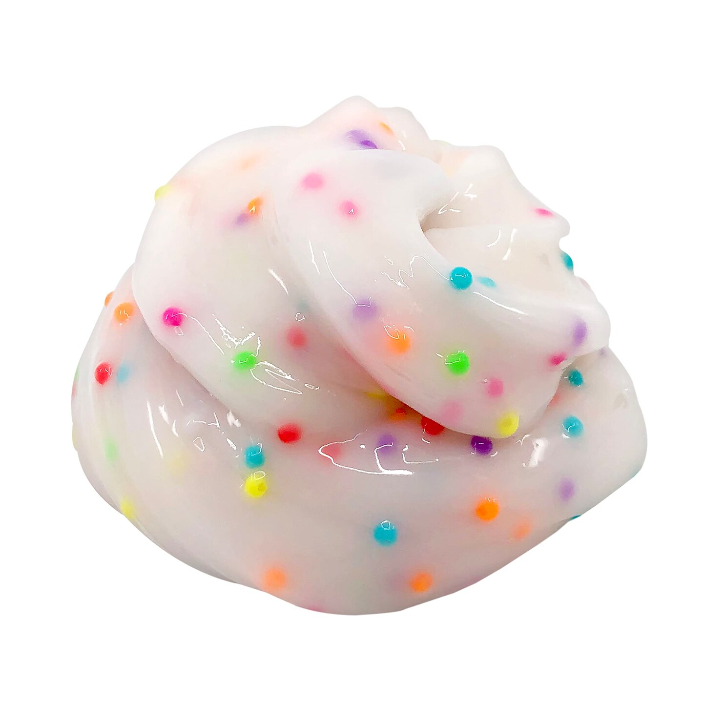 24 Oz Premade Slime, Cake Batter Scented Clear Slime Stretchy Glossy Non-Sticky 1.5lb Slime Bucket with Add-ins