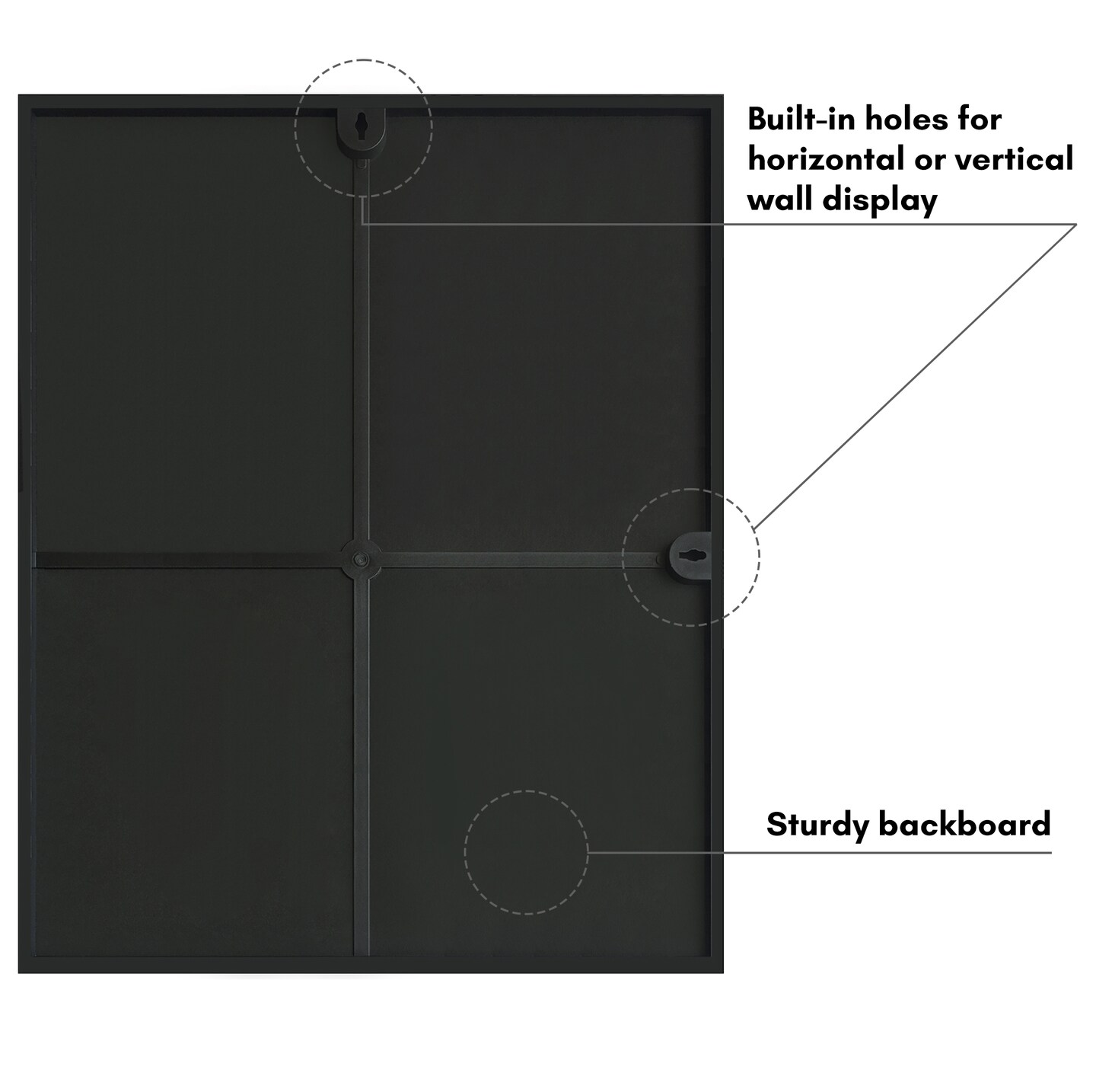 Americanflat 16x20 Front Loading Picture Frames - Set of 2 - 11x14 with Mat or 16x20 without Mat - Slim Photo Frame - Thin Border Photo Frame - Shatter Resistant Glass - Hanging Hardware - Black