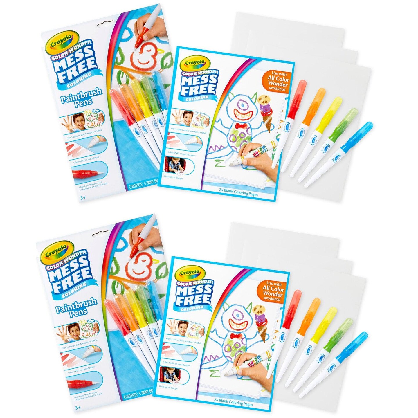 Color Wonder Mess Free Paintbrush Pens &#x26; Paper, 2 Sets