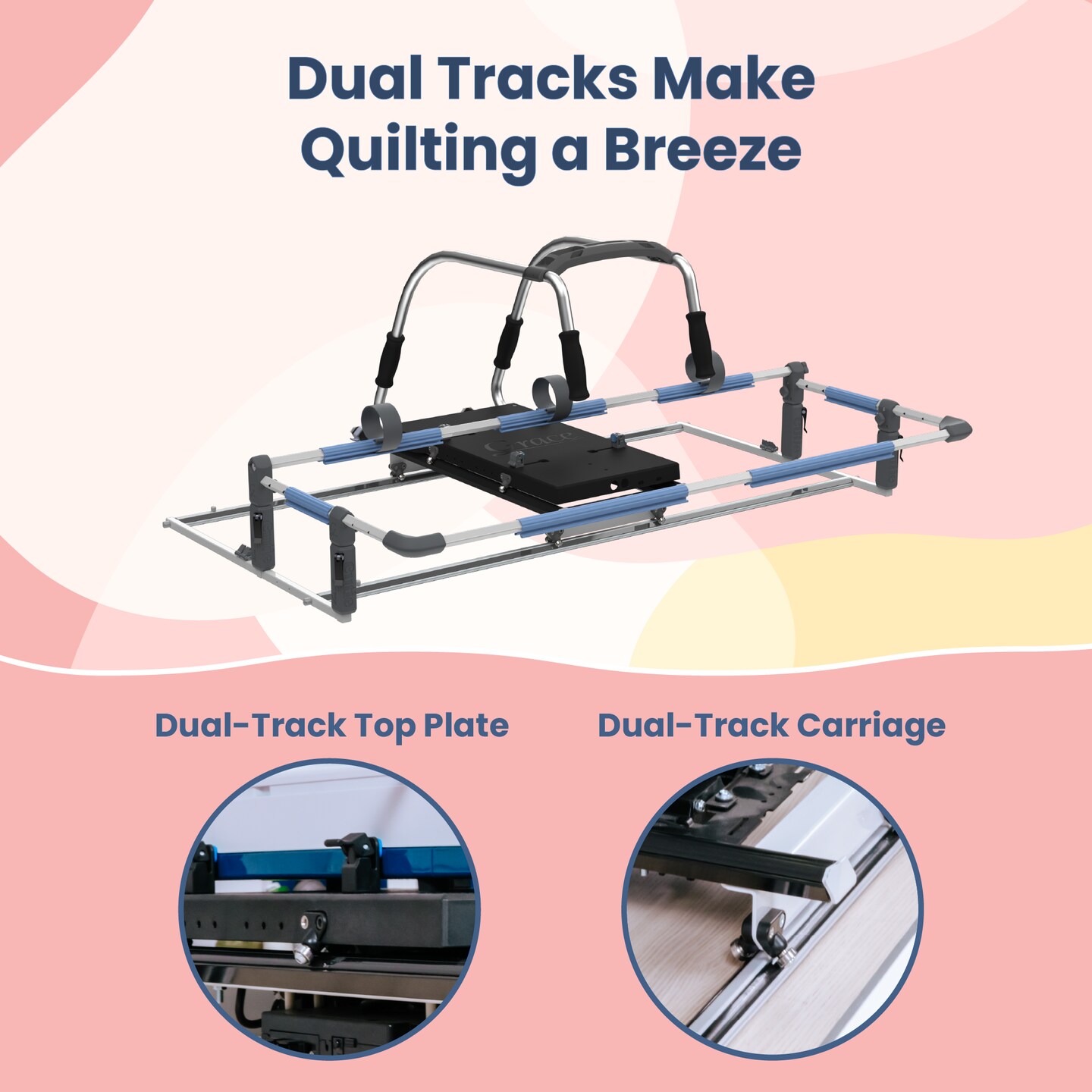 Grace Company Cutie Breeze Quilting Frame for Long Arm and Domestic Home Sewing Machine Quilting