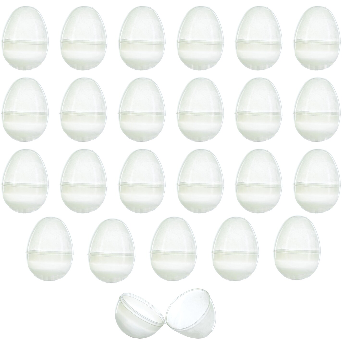 Glow in the Dark: Set of 24 Noctilucent Fillable Easter Eggs, Each 2.25 Inches