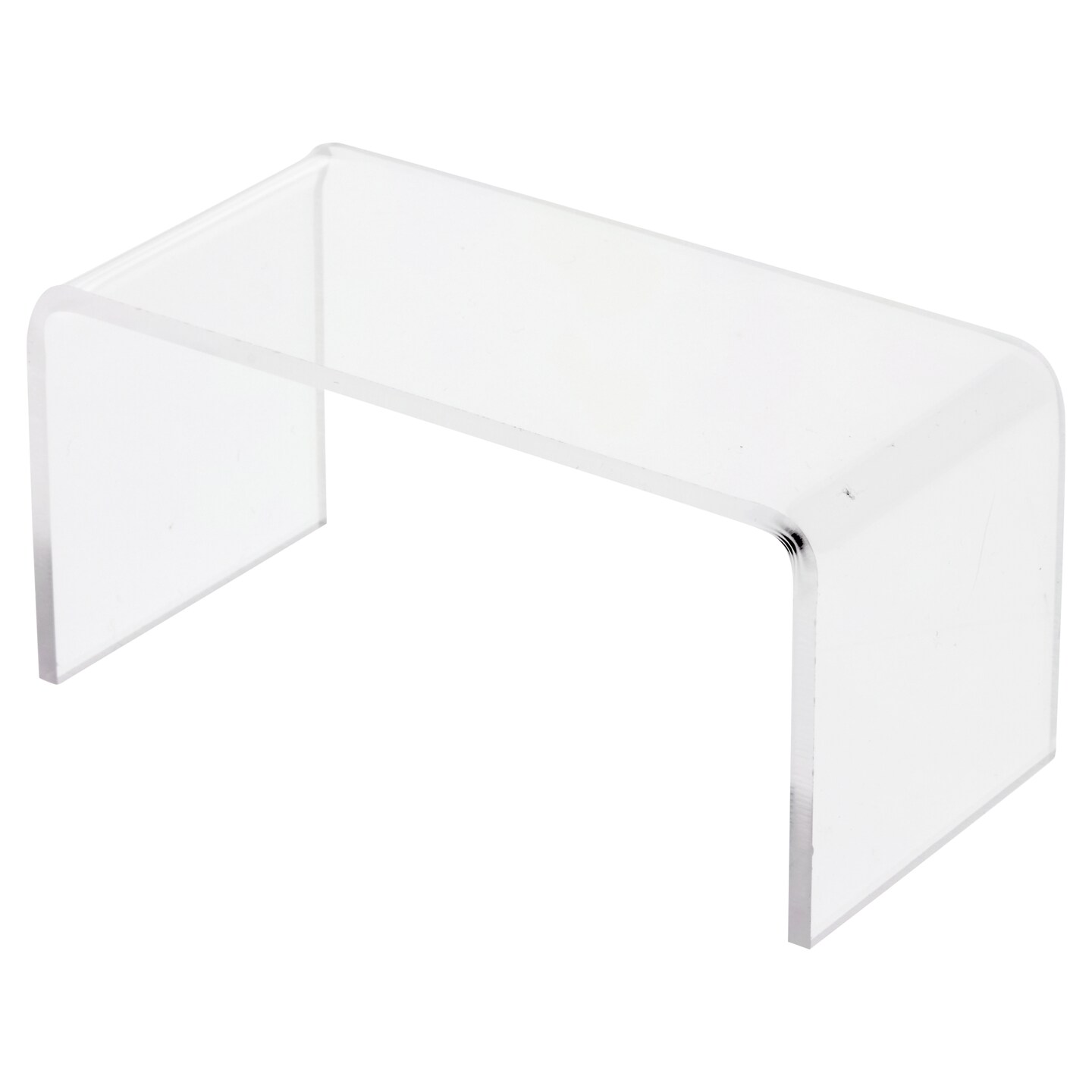 Plymor Clear Acrylic Rectangular Display Riser, 2&#x22; H x 4&#x22; W x 2&#x22; D