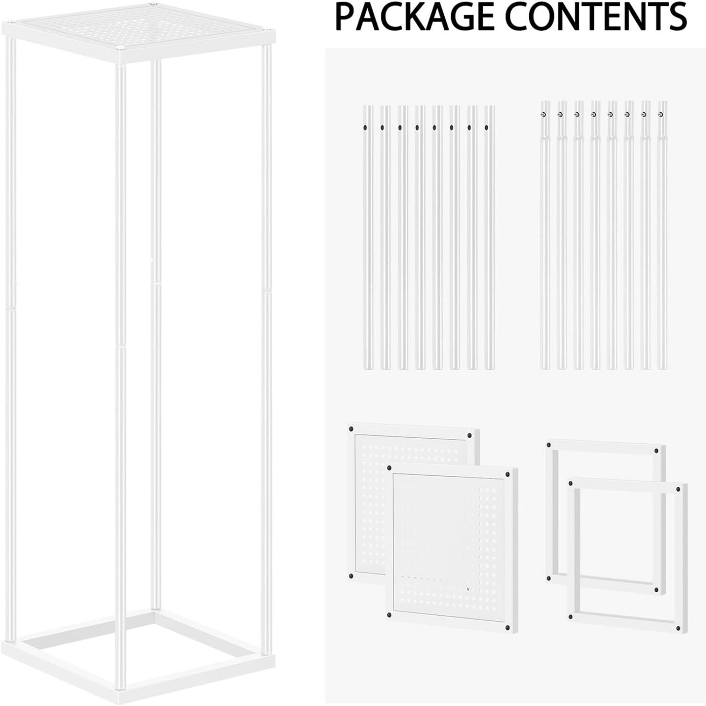 2pcs 31.4in Wedding Centerpieces for Tables with Mesh Plates for Party, Weddings