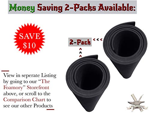 Foam Cosplay - 1mm Thick (1mm to 10mm) - Extra Large Foam Sheets - White or Black - 35" x 59" Sheet - Ultra High Density Craft Foam 85 kg/m3 - by The Foamory