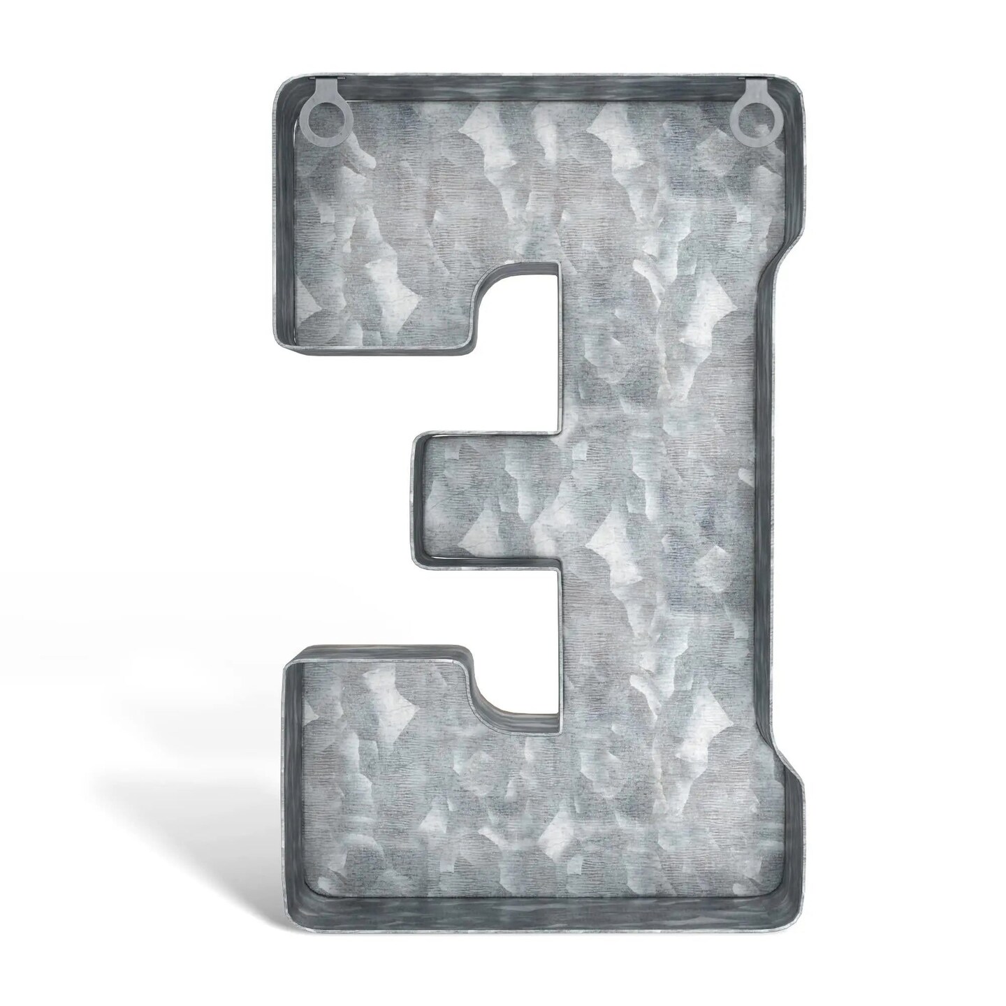 Galvanized Metal Letters for Wall Decor   3D Letter E for Hanging or Freestanding   Unique Blend of Rustic Vintage Western and Industrial Styles   Fits for Living Room Lobby Kitchen Bedroom Decoration