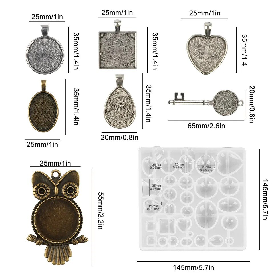 35PCS DIY Silicone Resin Mold