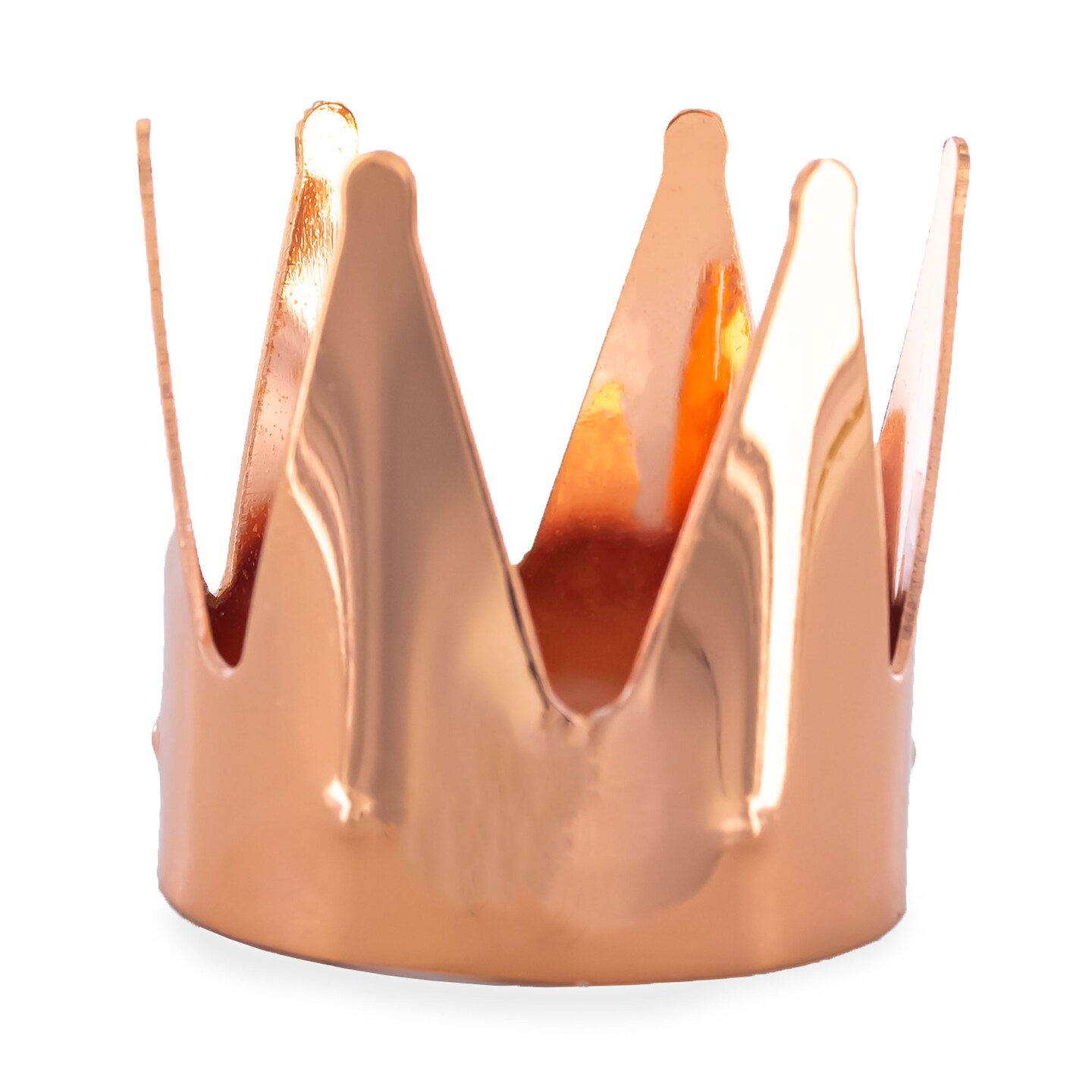 Crown Rose Gold Tone Metal Chicken and Goose Egg Stand Holder Display