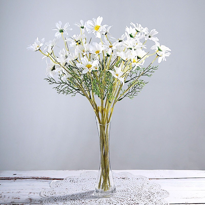 6 pcs 20&#x22; SILK DAISY ARTIFICIAL FLOWERS Sprays Bushes