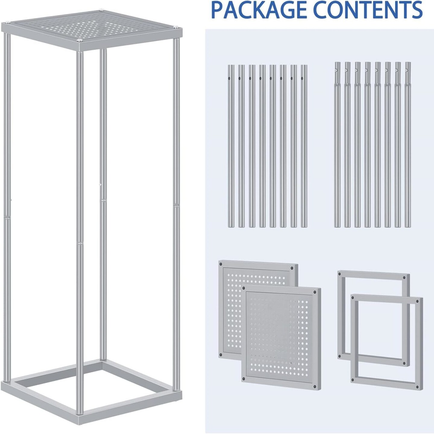 2pcs 31.4in Wedding Centerpieces for Tables with Mesh Plates for Party, Weddings