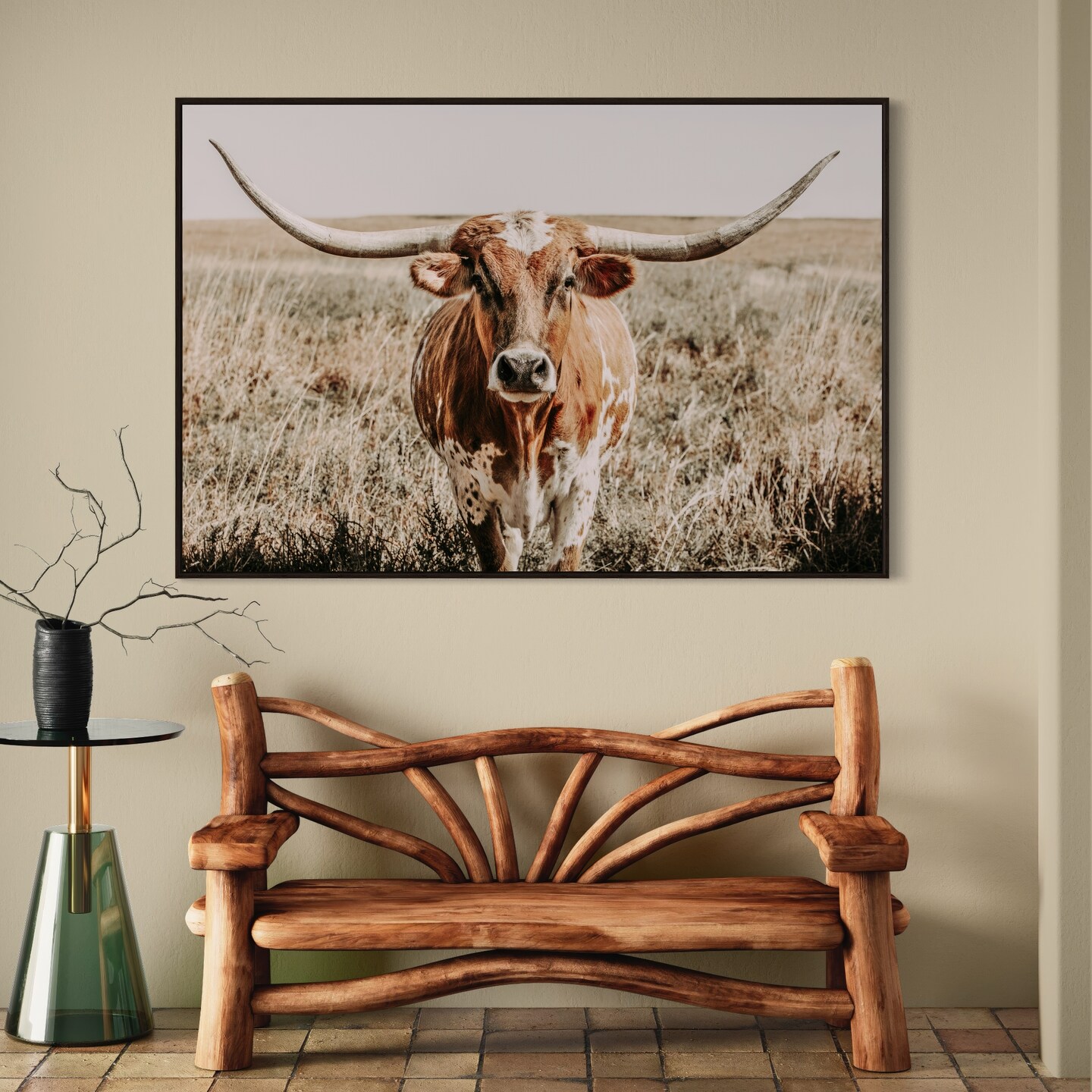 Longhorn Wall Art - Texas Longhorn Canvas - Cow Canvas Print - Large ...