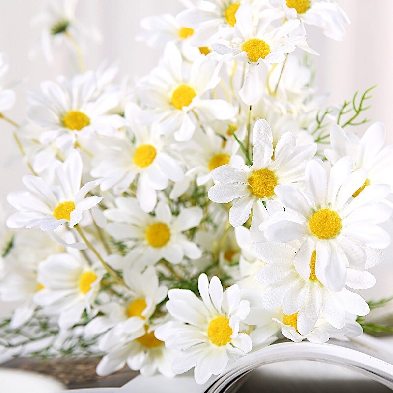 6 pcs 20&#x22; SILK DAISY ARTIFICIAL FLOWERS Sprays Bushes
