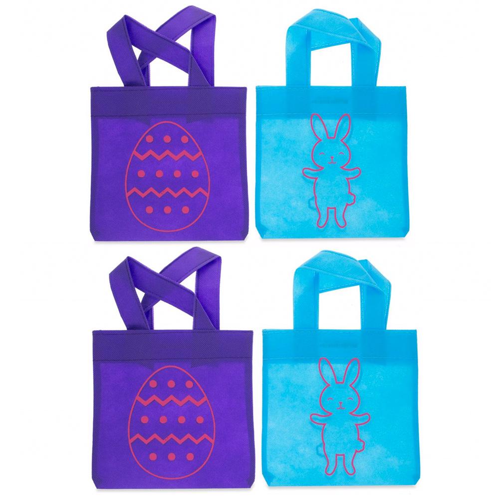 Set of 4 Easter Tote Bags 6 Inches x 9 Inches