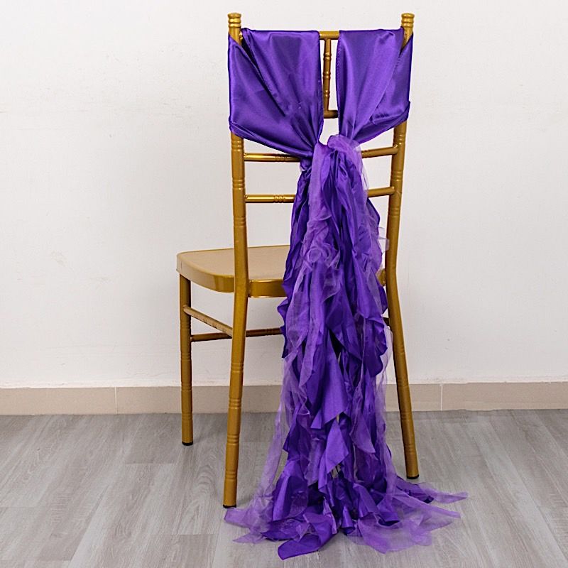 5 Curly Willow Chiffon Satin CHAIR SASHES