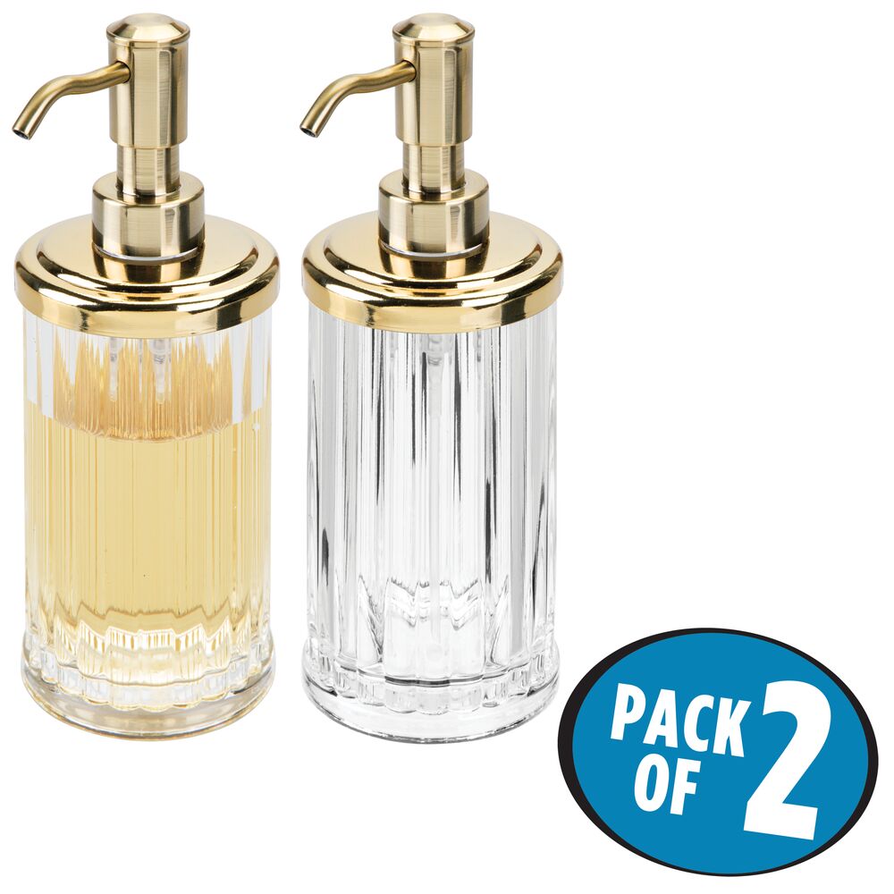 mDesign Fluted Refillable Liquid Soap Dispenser Pump Michaels