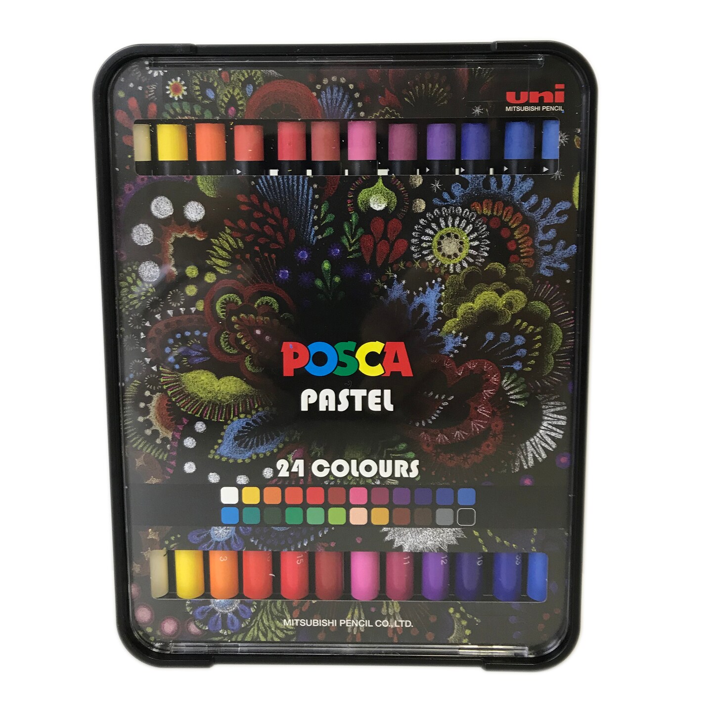 Posca Pastel Set, 24-Colors, Hard-Shell Case