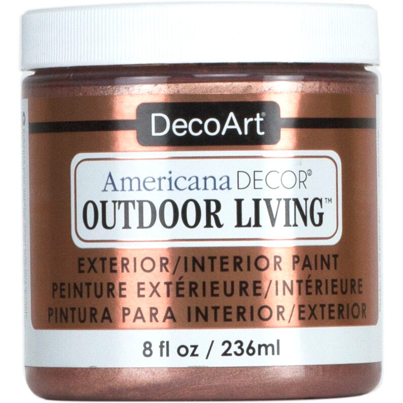DecoArt Americana Decor Outdoor Living Paint, 8oz., Rose Gold