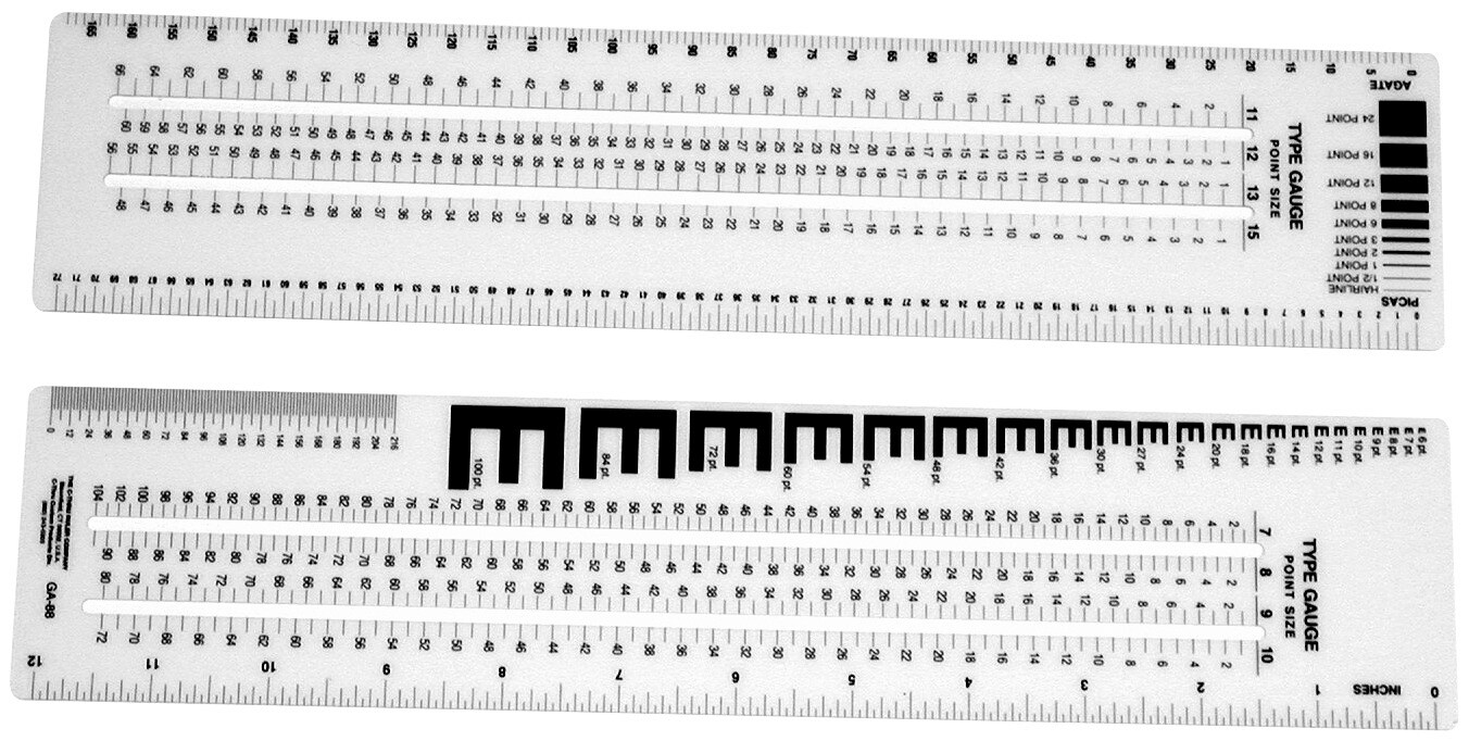 C Thru Opaque Type Gauge Ruler Type Gauge Ruler Michaels