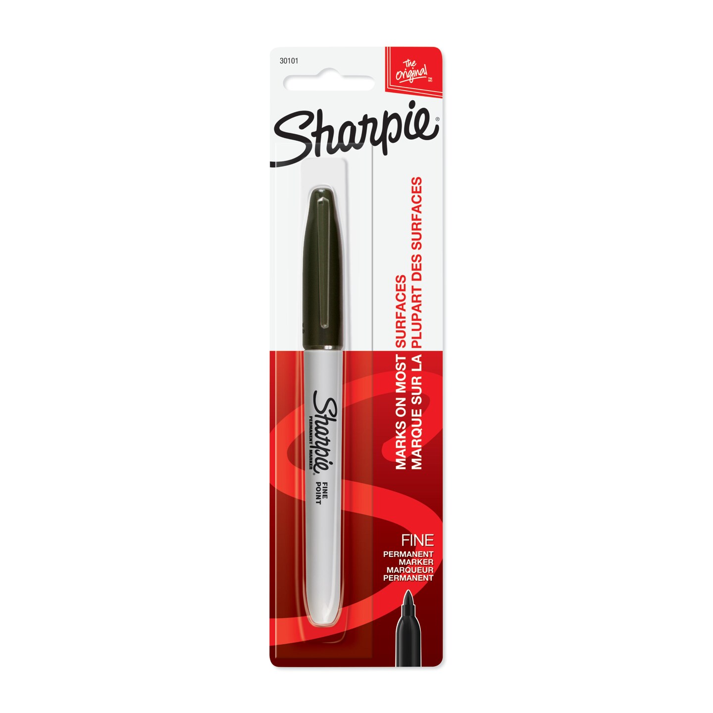Sharpie Marker, Carded Packaging, Fine, Black