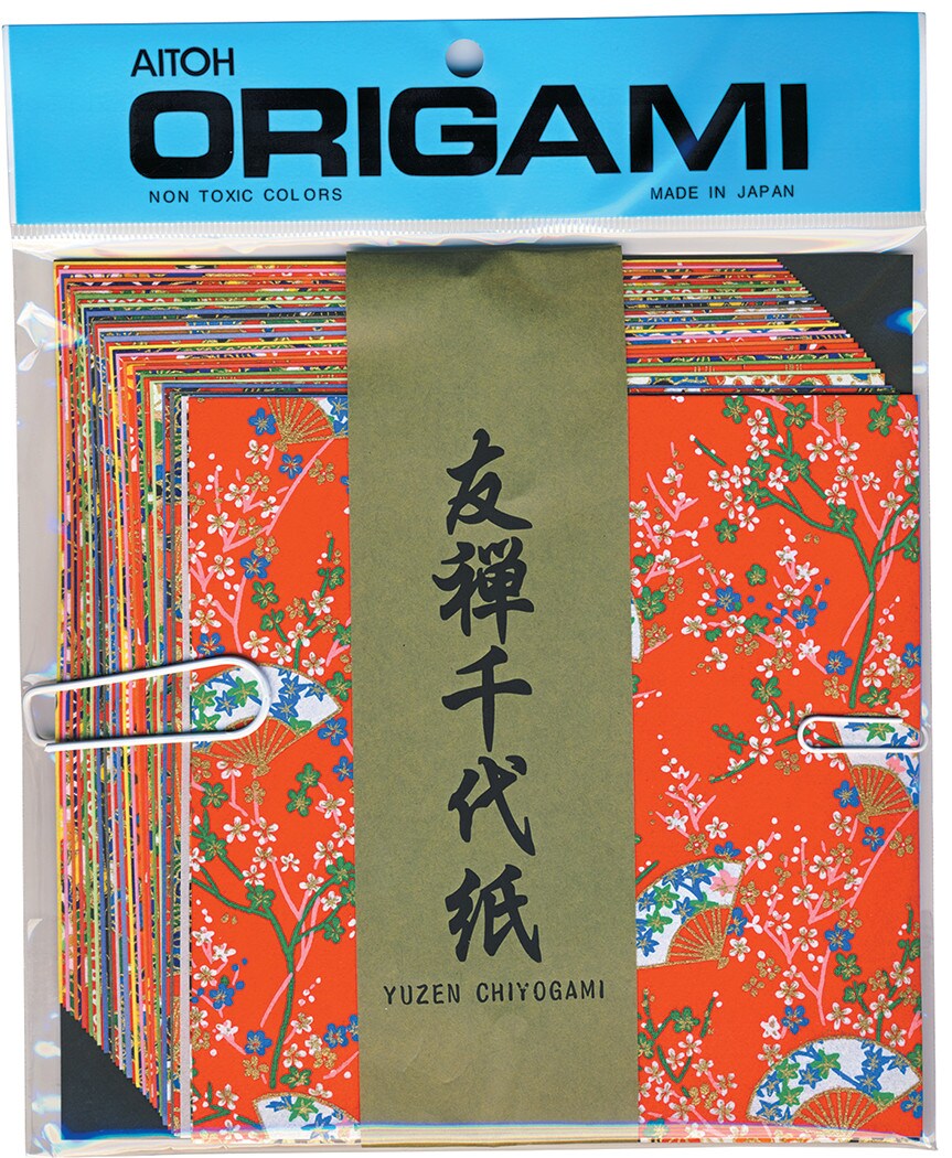 GuCra Tradition Yuzen Washi Paper 3.7 x 3.7 Japanese Chiyogami Washi Paper 30 Sheets
