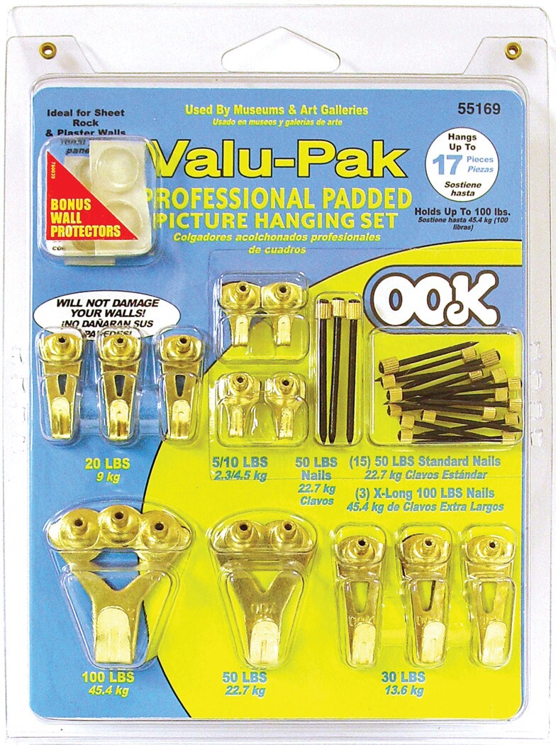 Ook Valu-Pak Professional Padded Picture Hanging Set, 34-Pieces