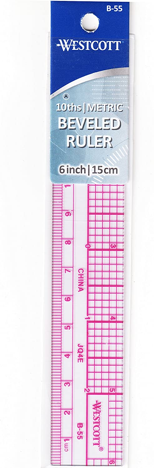 C-Thru Graph Ruler Beveled Metric, 6