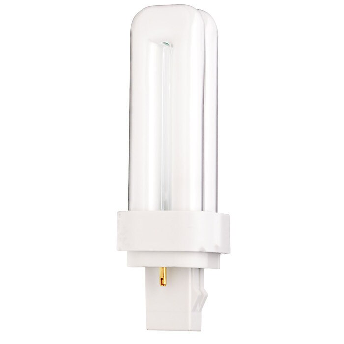 Satco S6720 13W Double Tube 2-Pin GX23-2 Plug-In base 4100K fluorescent bulb