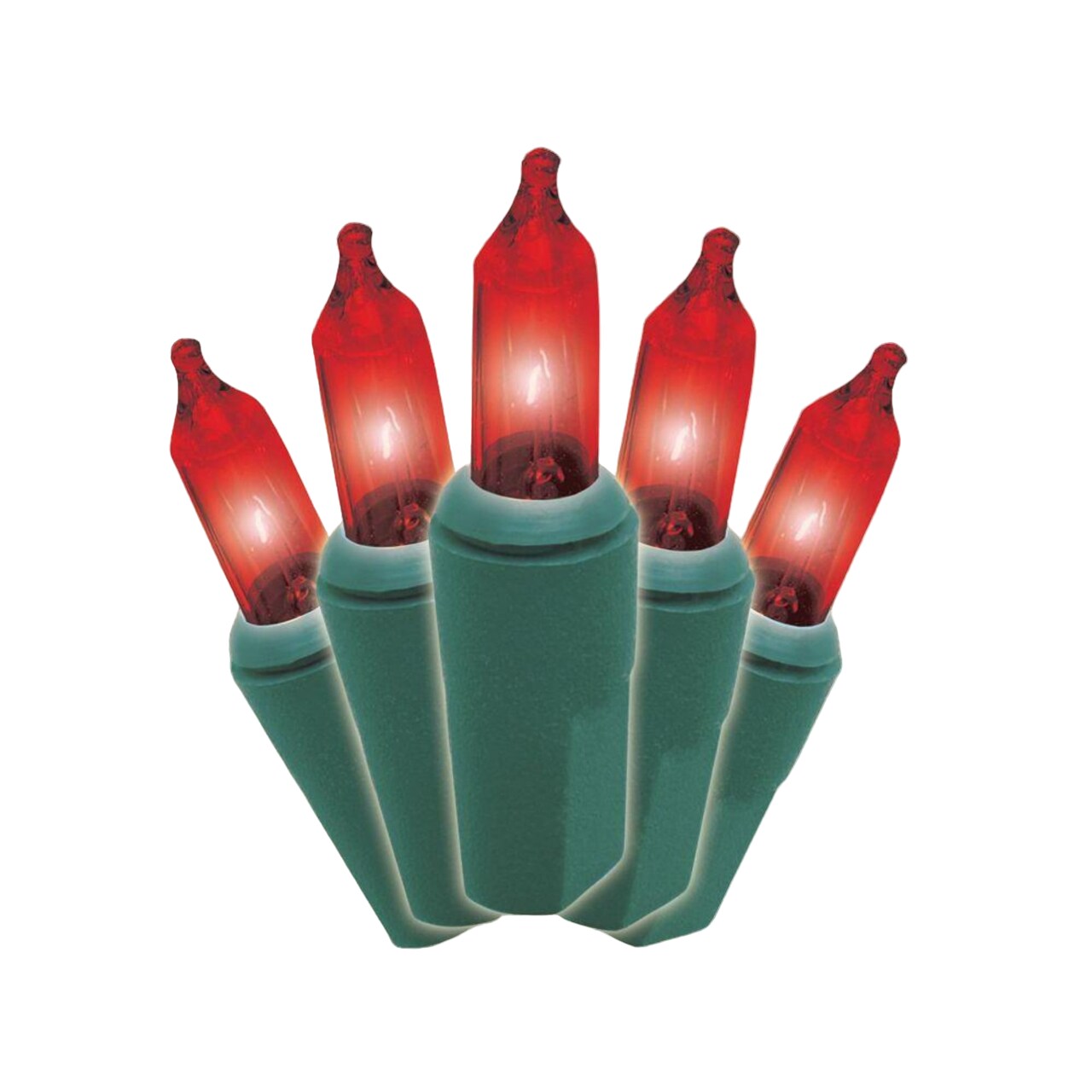 Merry and Light Set of 2, 50-Count Red Mini Christmas Light Set, 37ft Green Wire