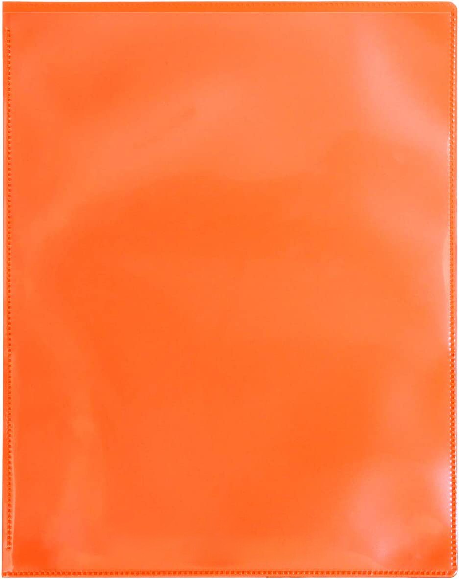 Plastic 2-Pocket Folders - Clear Overlay on Front and Back - Made in U.S.A