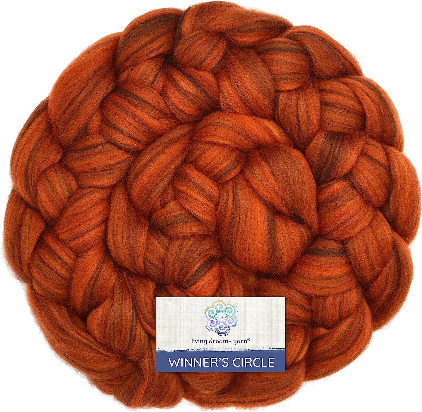 100% Superfine Merino Fiber: Winner&#x27;s Circle. Soft Combed Top Roving Color Blend for Spinning, Felting, Weaving