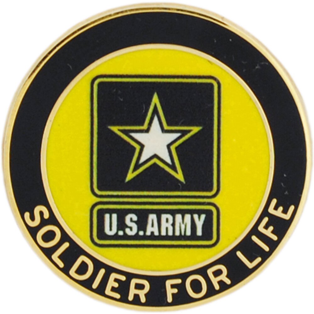EagleEmblems P15279 Pin-Army Logo,Soldier for Life (1&#x27;&#x27;)