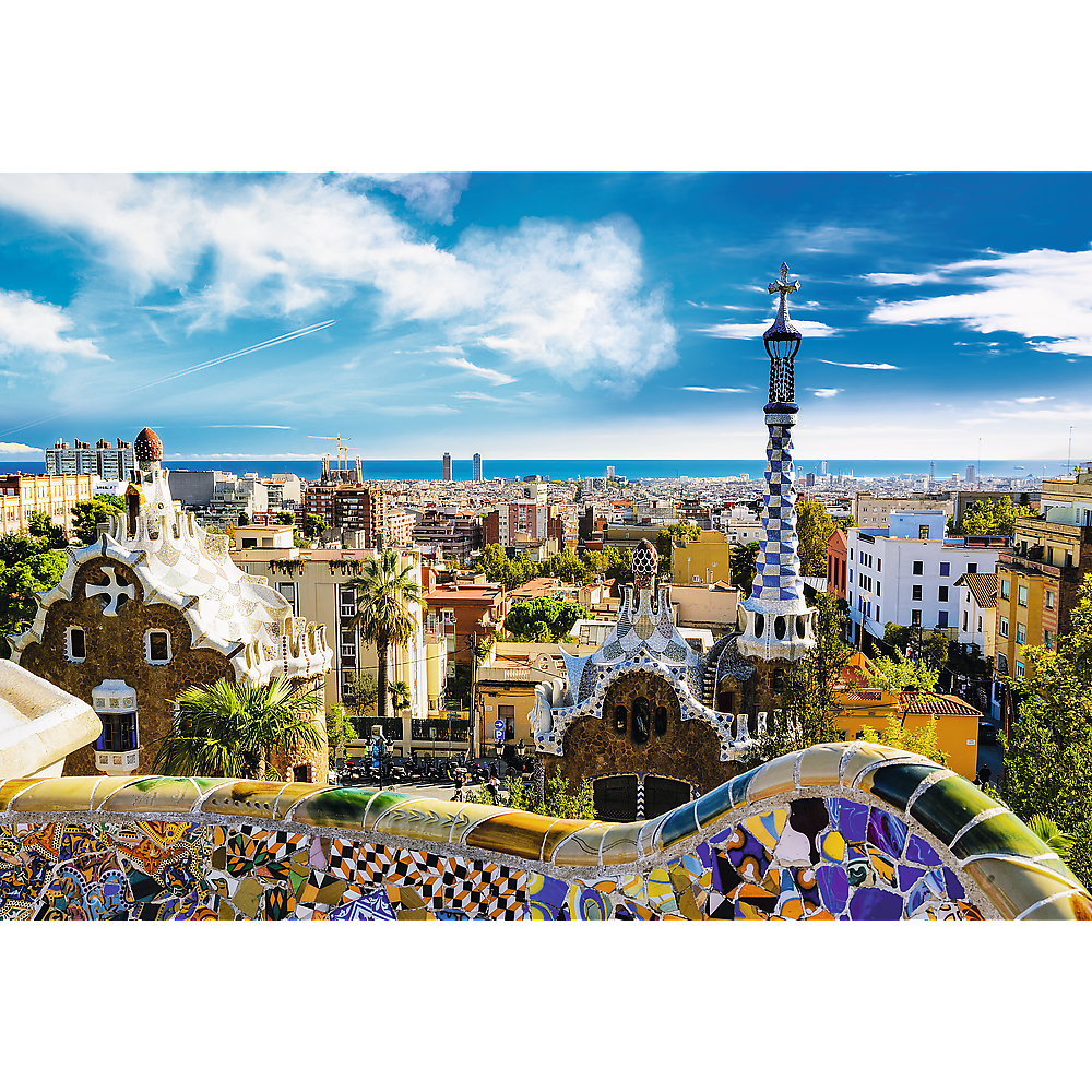 1500 Piece Jigsaw Puzzle, Park G&#xFC;ell, Barcelona Spain Puzzle, European Puzzles, Antoni Gaudi Puzzles, Adult Puzzles, Trefl 26147