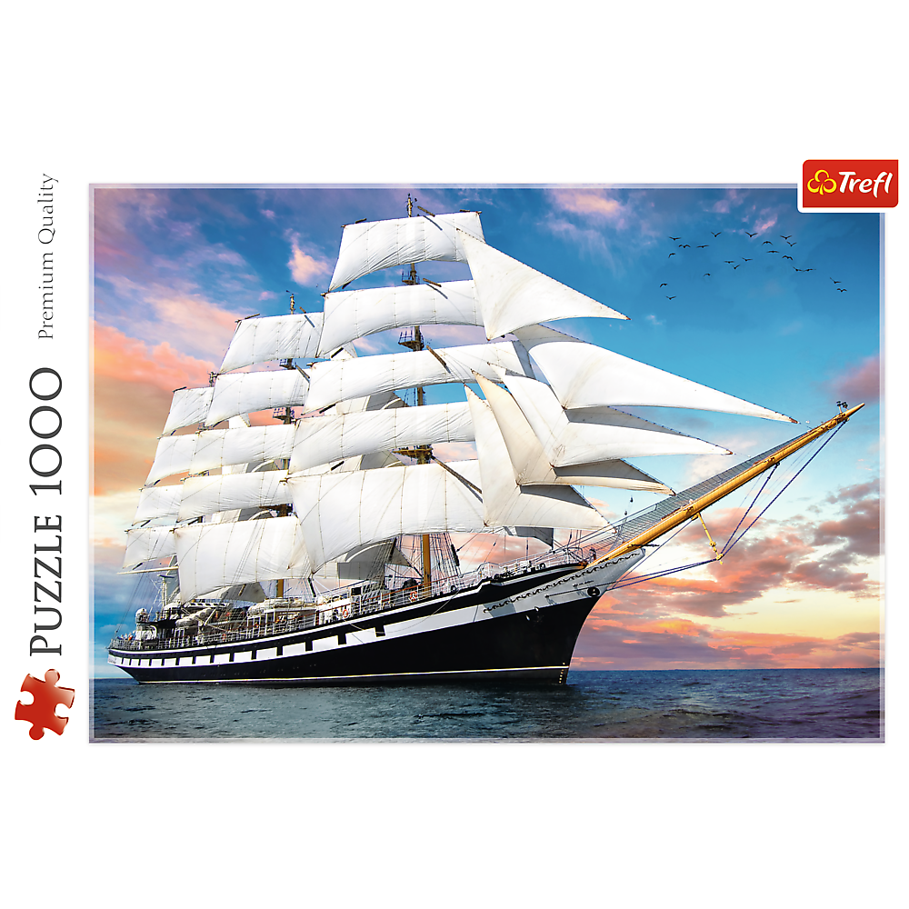 1000 Piece Jigsaw Puzzles, Cruise, Sailing Ship Puzzle, Ocean Puzzle, Adult Puzzles, Trefl 10604