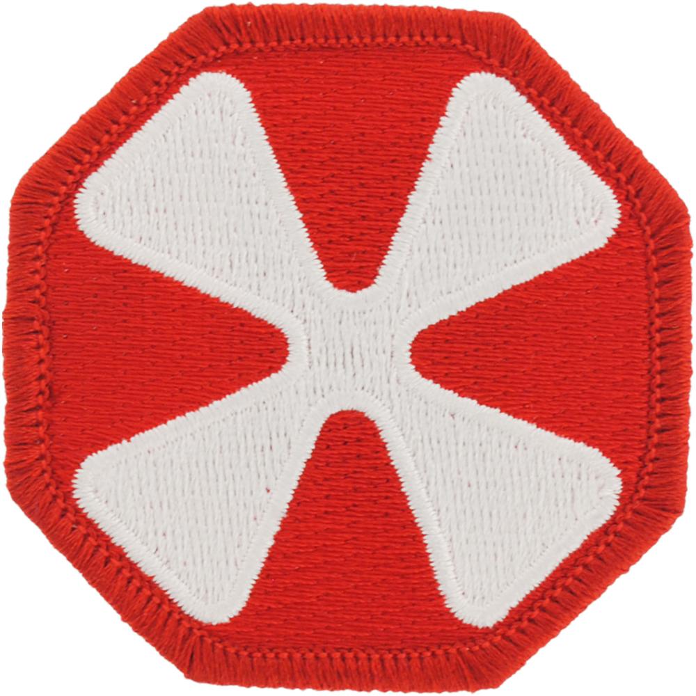 U.S. Army 8th Army Patch Red &#x26; White 3&#x22;