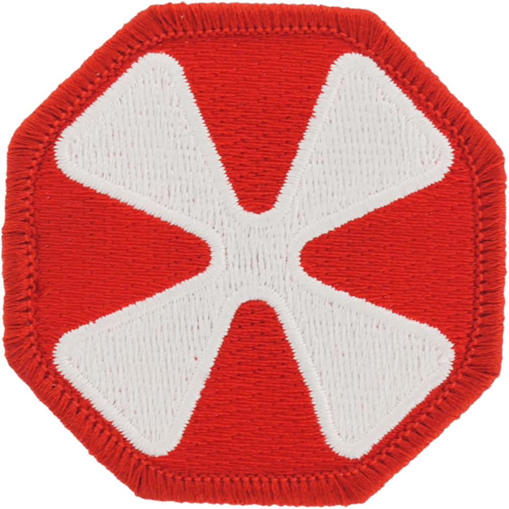 U.S. Army 8th Army Patch Red & White 3"