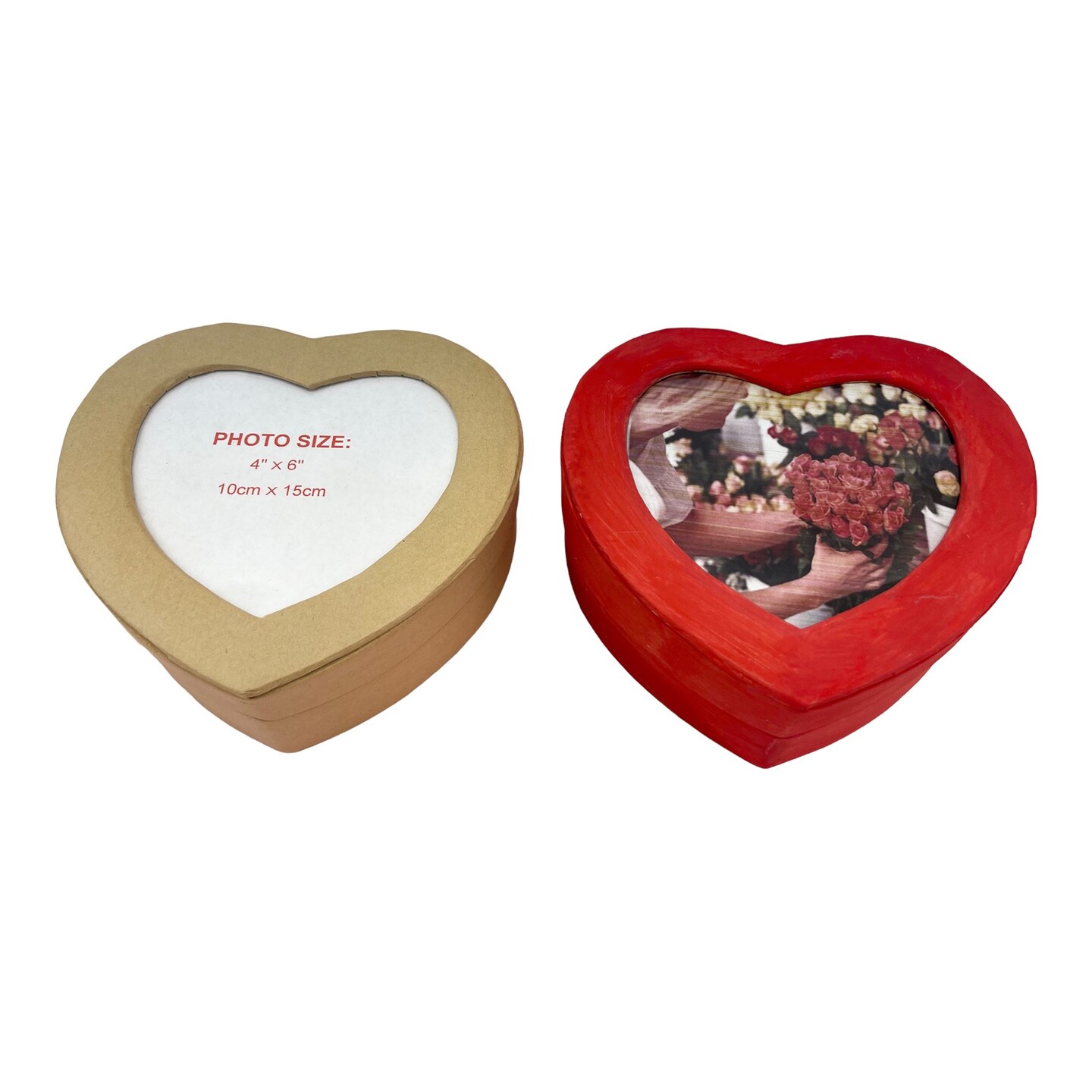 Value Pack of 36 Heart Photo Box - Large