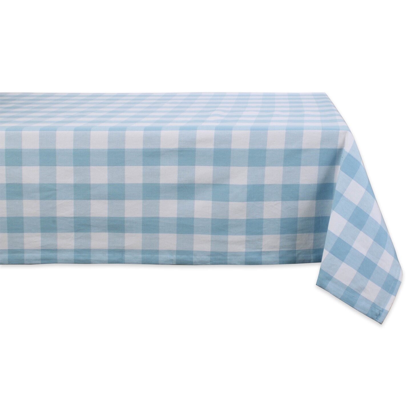 DII Light Blue Buffalo Check Tablecoth 52x52