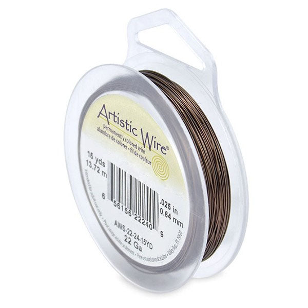 Artistic Wire Jewelry Wire Spools 22 Gauge (15 Yards) Antique Brass